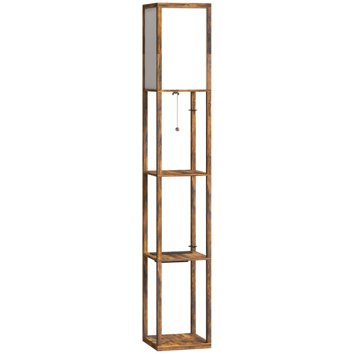 Floor Lamp with Shelves, 4 Layer Standing Lamp with USB Ports, 3 Colou