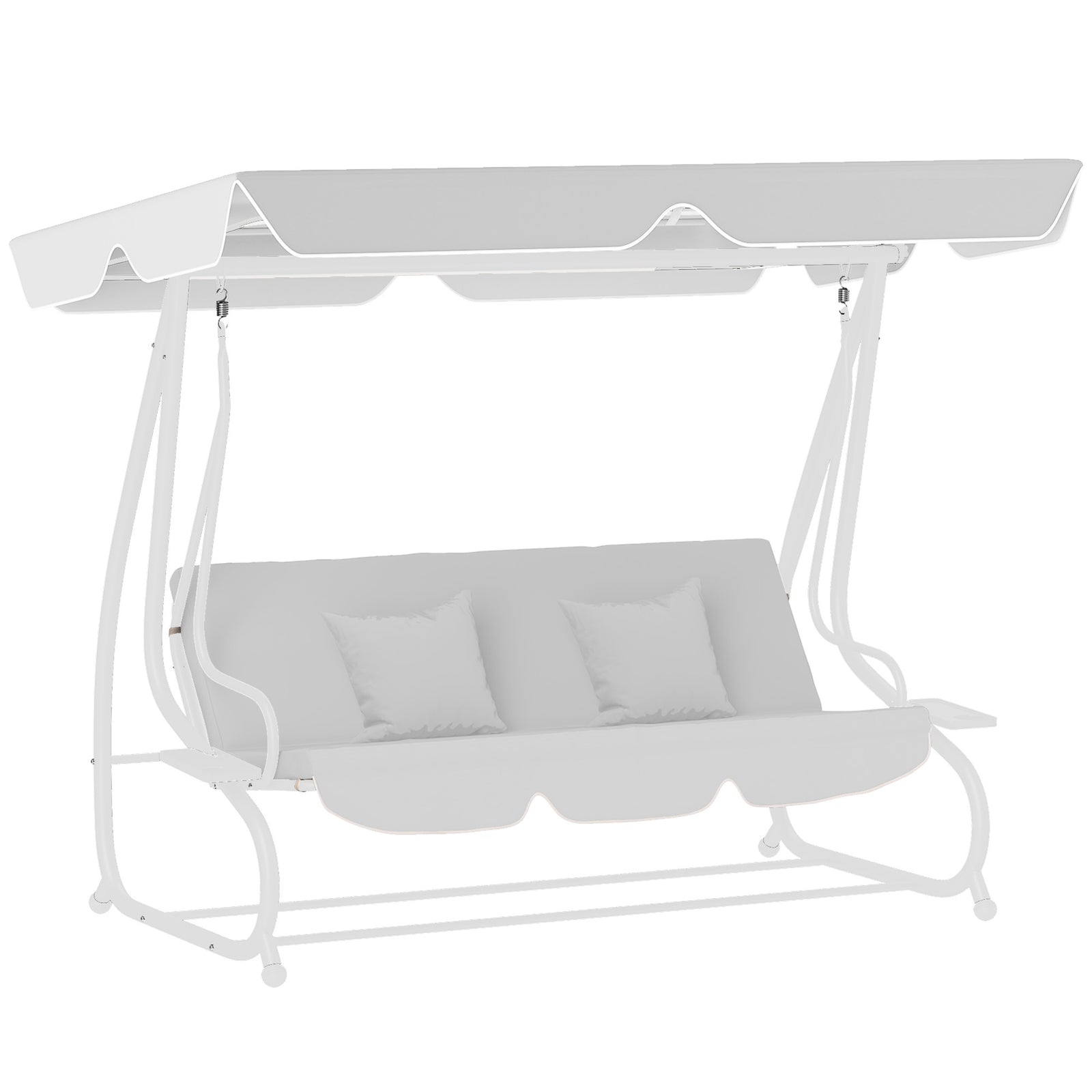 145 x 200Wcm Swing Chair Canopy Replacement - Light Grey