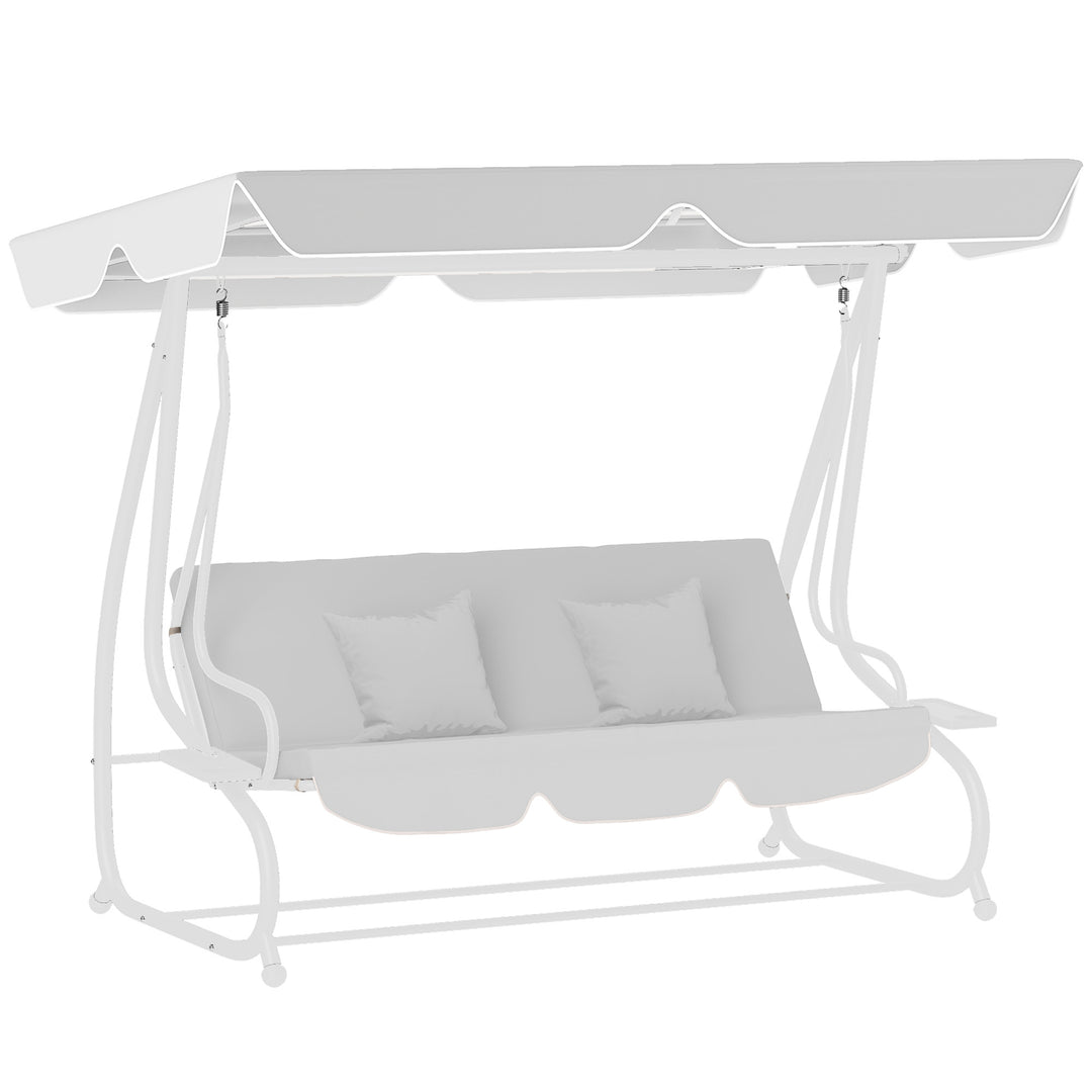 145 x 200Wcm Swing Chair Canopy Replacement - Light Grey