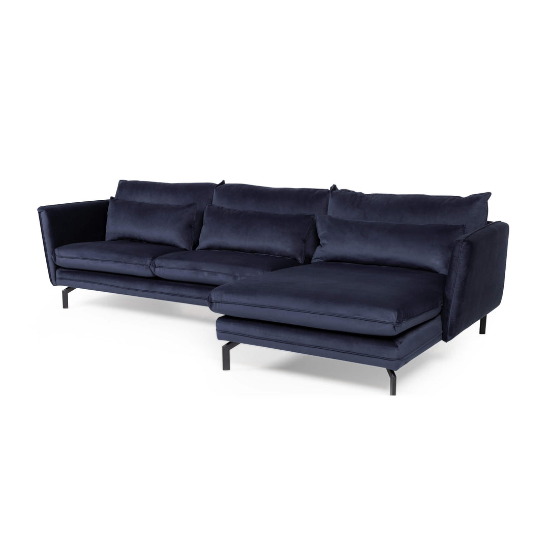 Elford Fabric Corner Sofa Navy