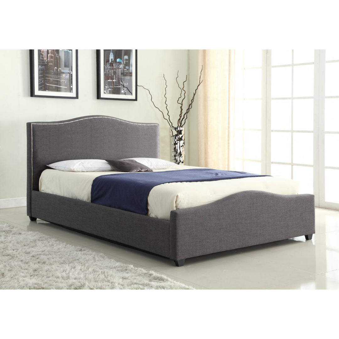 Elle Storage Linen Double Bed Grey