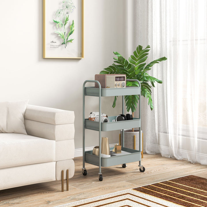 Three-Tier Steel Storage Trolley