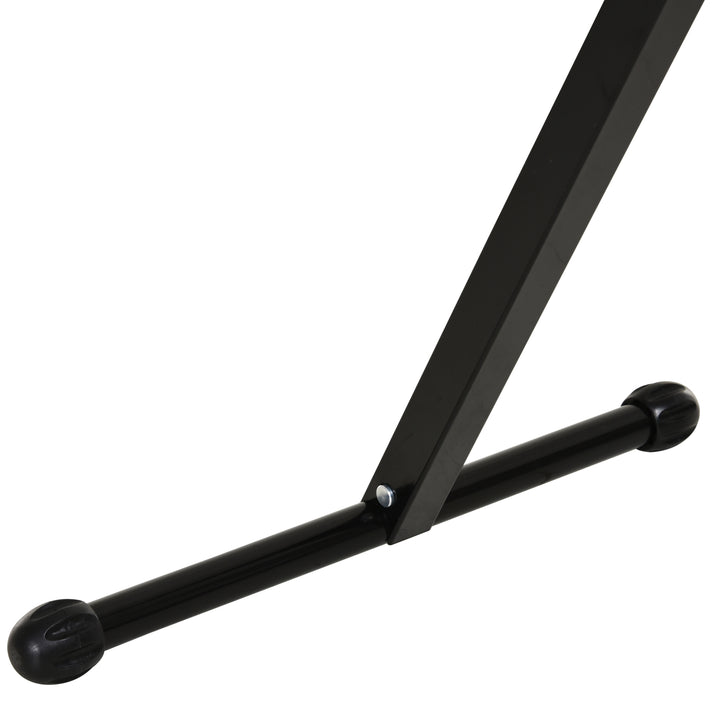 Set of 2 Folding Roller Stand, Material Support Pedestal with Ball Bearing Roller Height Adjustable Portable, Metal Construction, Black