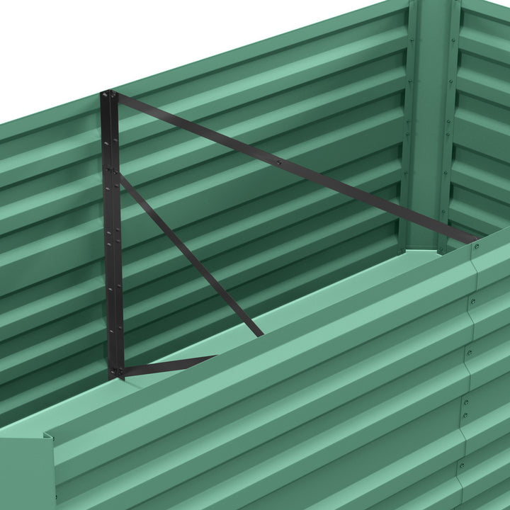 Raised Beds for Garden, Galvanised Steel Outdoor Planters with Multi-r