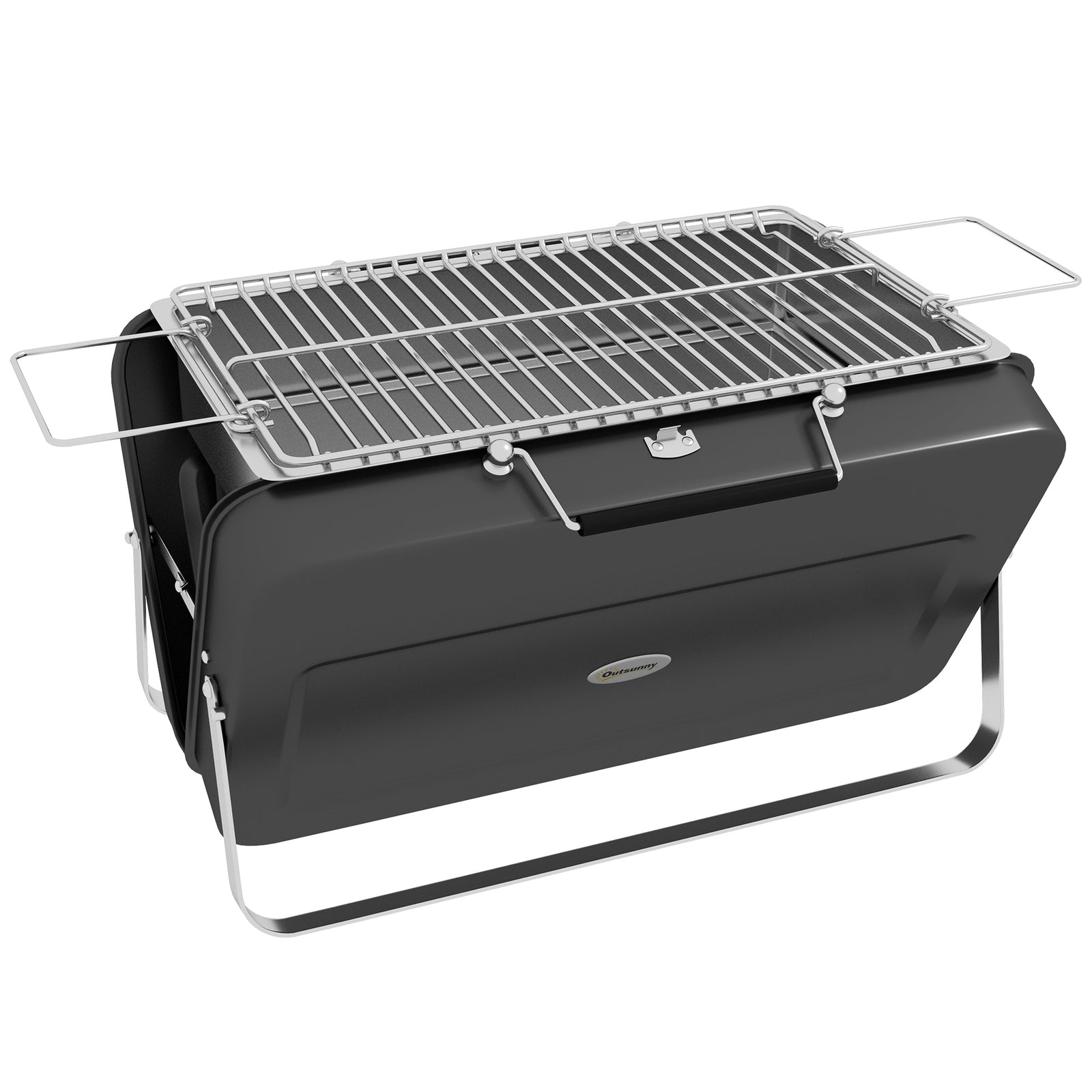 Metal Suitable-Style Portable BBQ Grill - Black