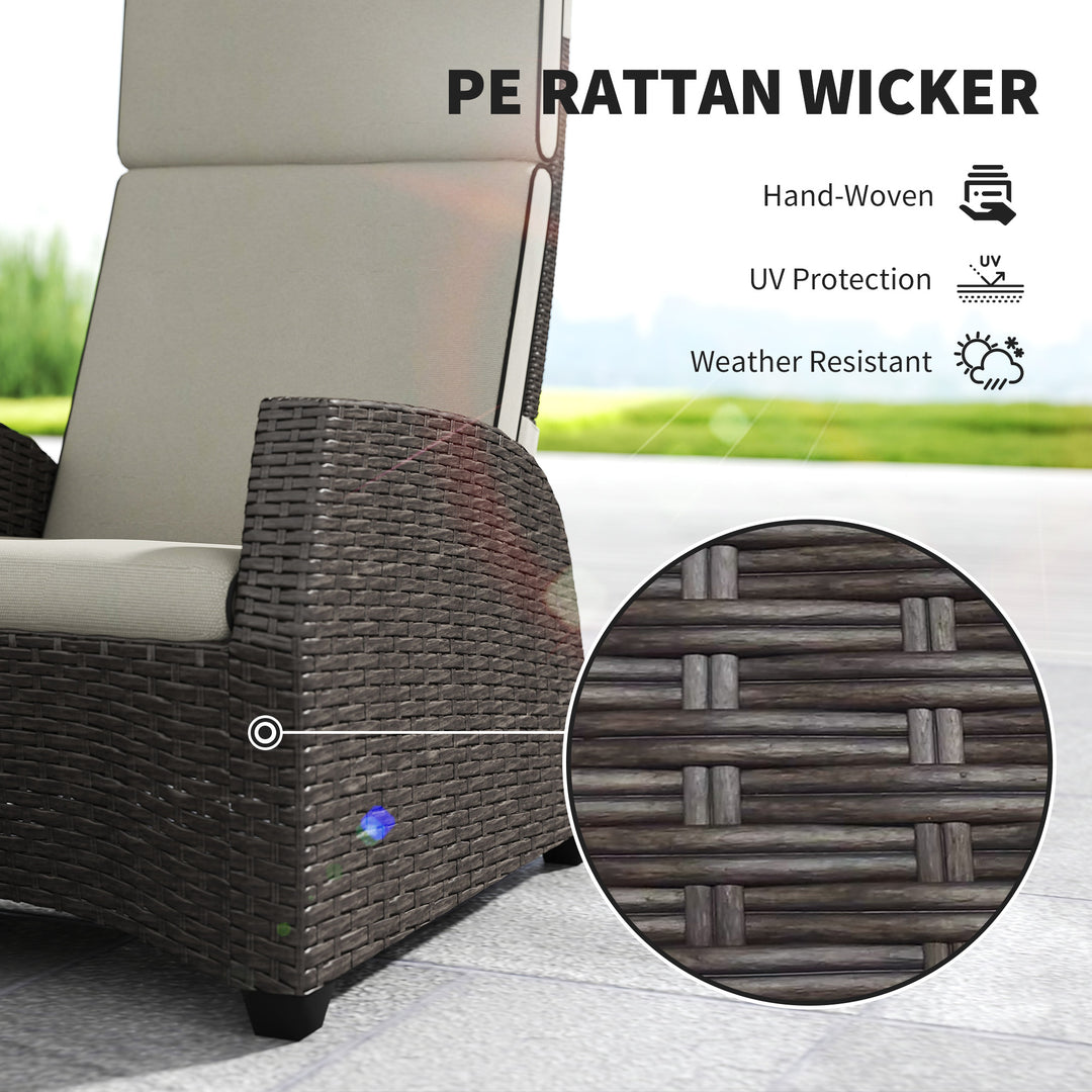 5-Piece Rattan Garden Furniture Set with Cushions - Brown