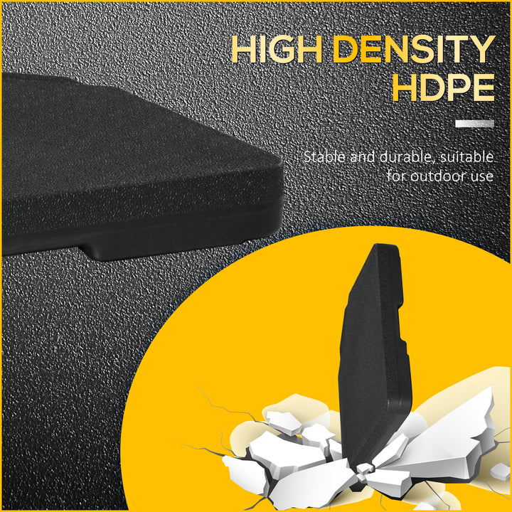 Four-Piece Plastic Cantilever Parasol Base - Black