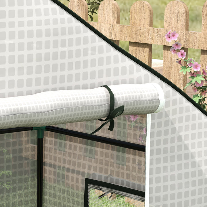 Greenhouse Cover Replacement Walk-in PE Hot House Cover with Roll-up D