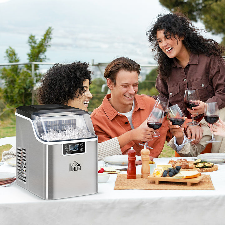 MCL 3.2L Compact Ice Machine, with LCD Screen and Accessories - Silver-Tone