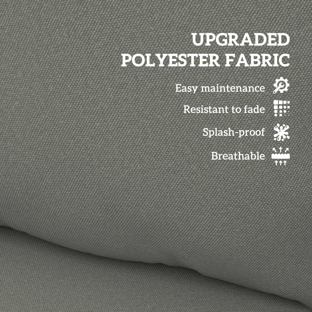 Seat and Back Padded Cushion Set, CUSHION ONLY - Charcoal Grey