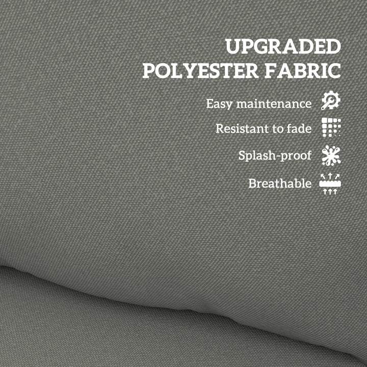Seat and Back Padded Cushion Set, CUSHION ONLY - Charcoal Grey