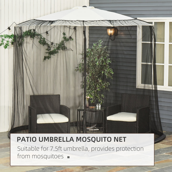 MCL 2.3m Umbrella Table Screen Outdoor Patio Cover Mosquito Insect Net Zipped Door