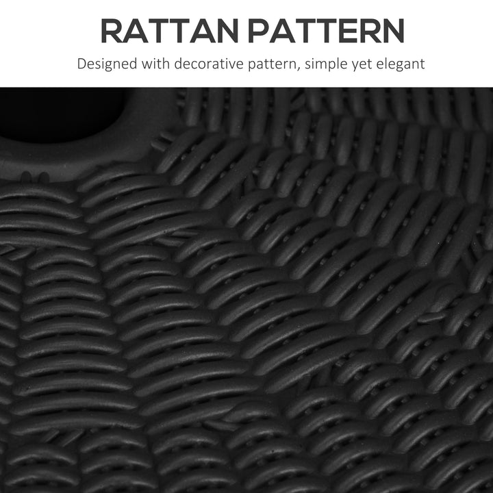 29kg Water/Sand Filled Rattan-Effect Parasol Base