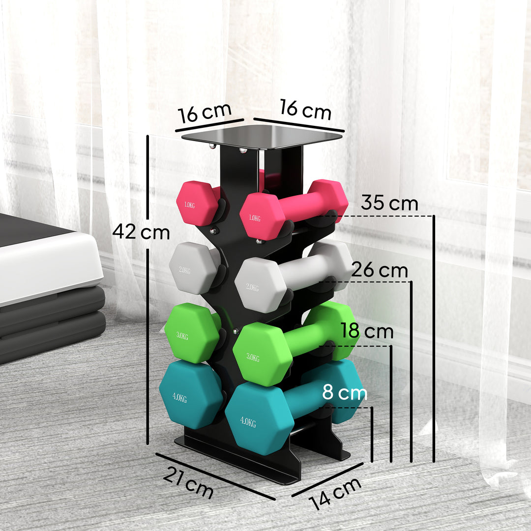 Hex Dumbbells Set with Dumbbell Rack, Hand Weights for Home Gym Streng