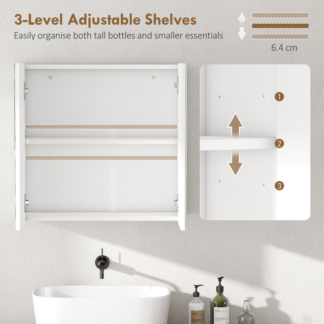 MCL Double-Door Bathroom Mirror Cabinet - White