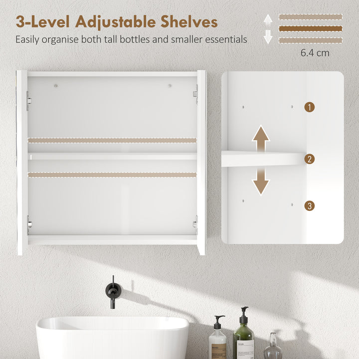 MCL Double-Door Bathroom Mirror Cabinet - White