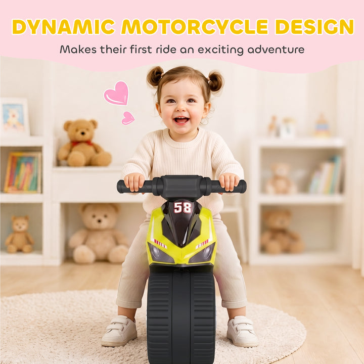 Balance Bike with Music Extra-Wide Wheels Toddler Bike for Boys Girls 