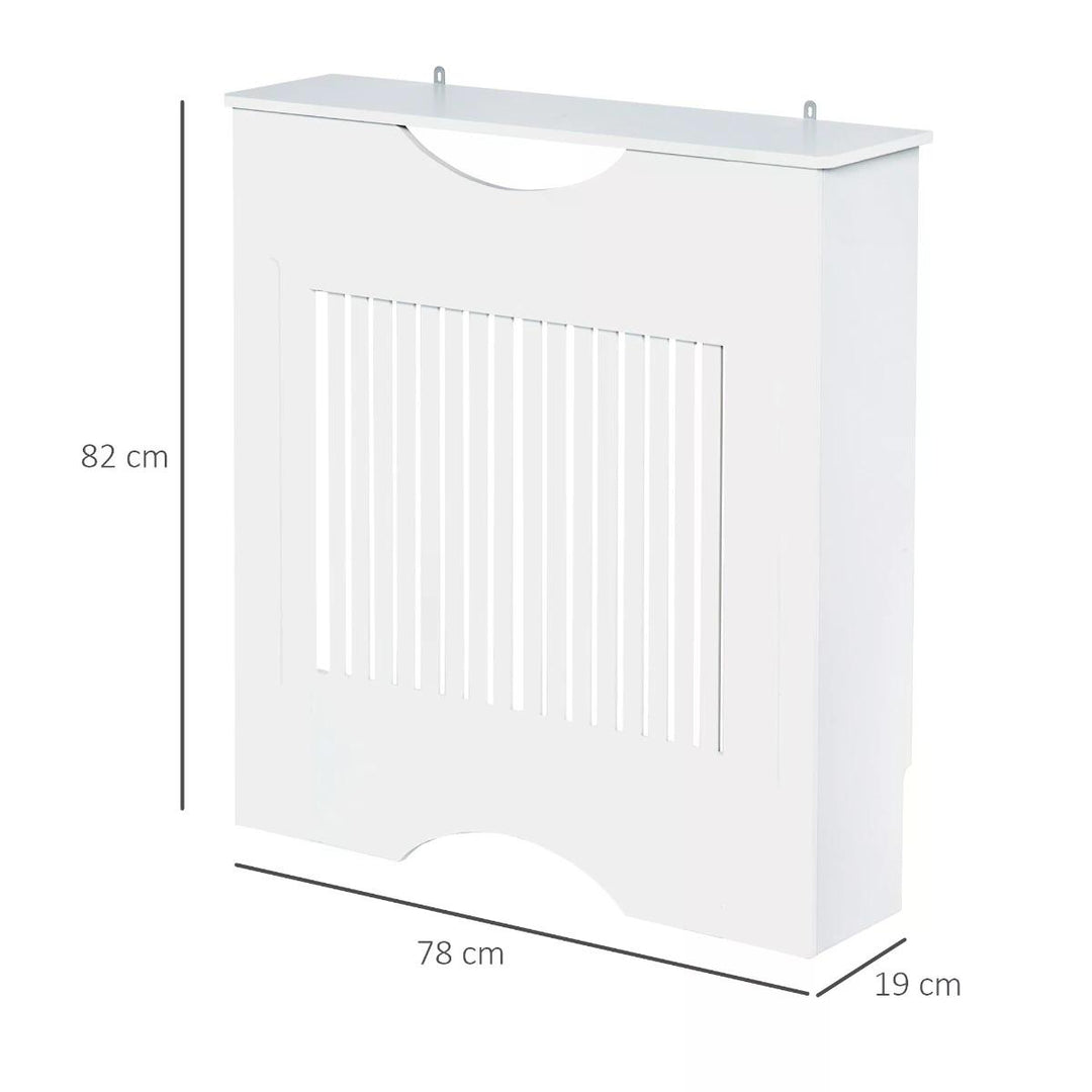 HOMCOM Radiator Cover W/E1 Class 12mm MDF Engineered Wood, 78W x 19D x 80.5Hcm-White