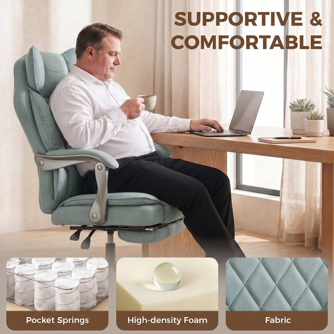 Executive Office Chair, Leathaire Big and Tall Office Chair 180 kg wit