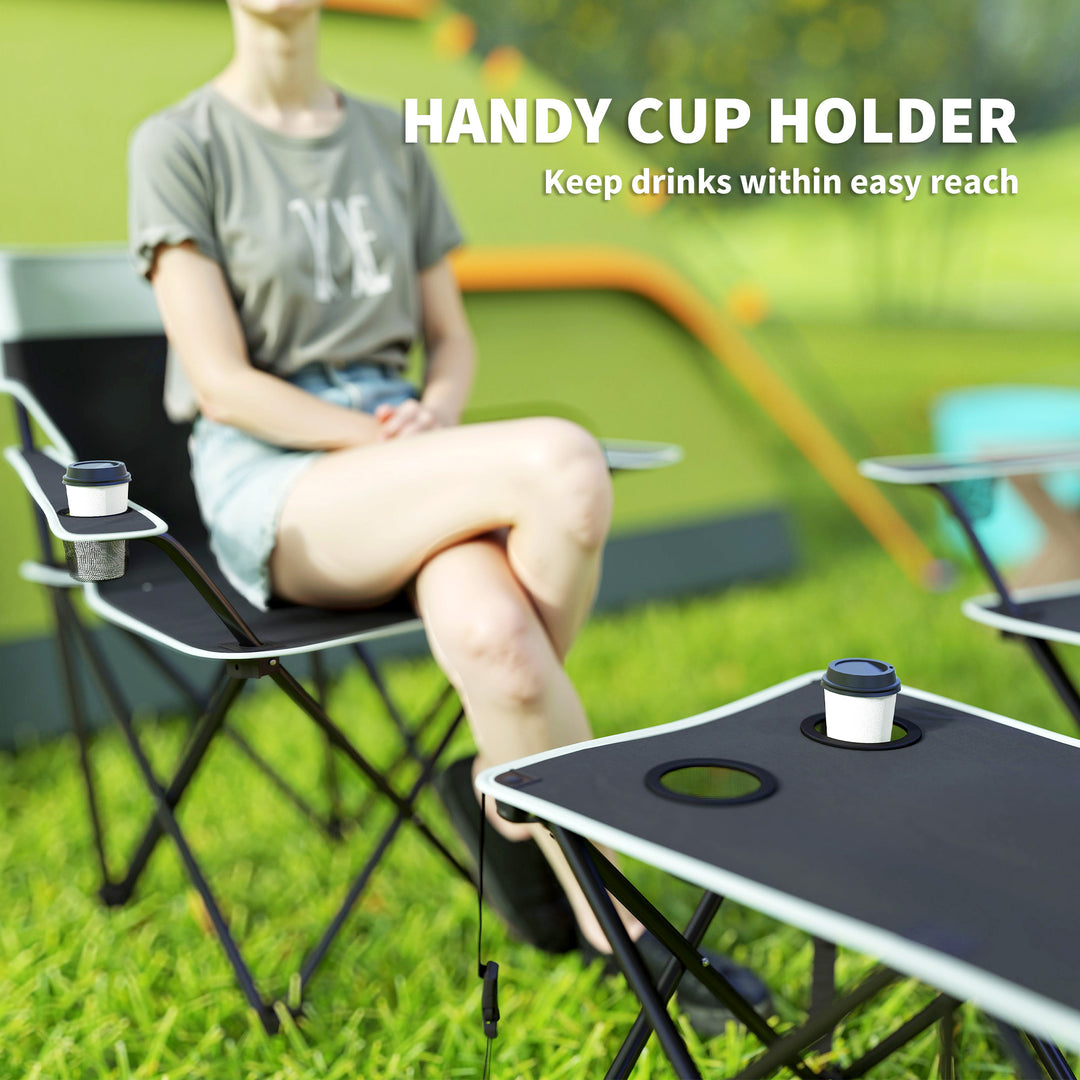 Four-Piece Portable Picnic Table Set - Grey