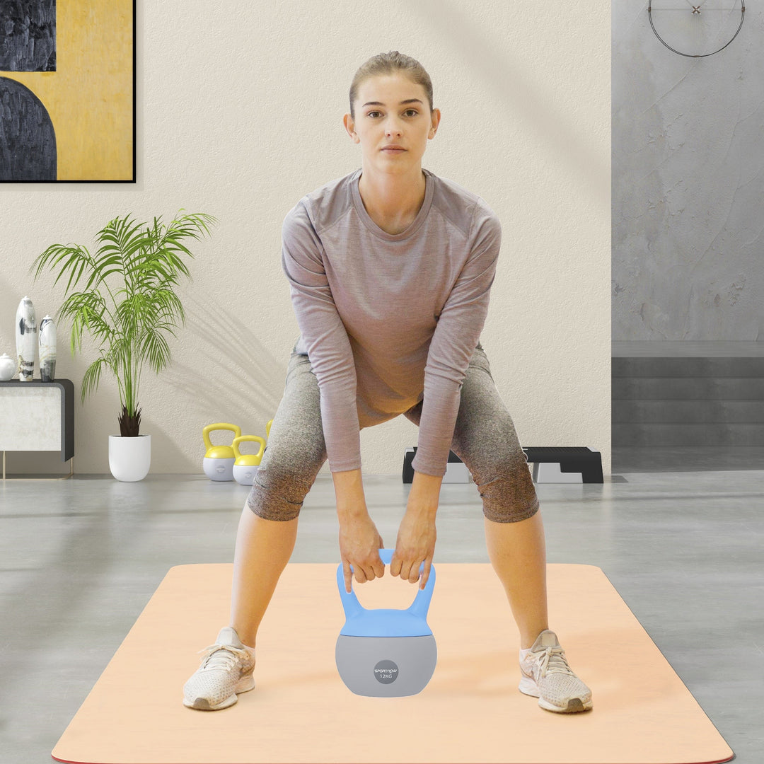 SPORTNOW 12KG Soft Kettlebell, Kettlebell with Non-Slip Handle for Home Gym, Weight Lifting, Strength Training