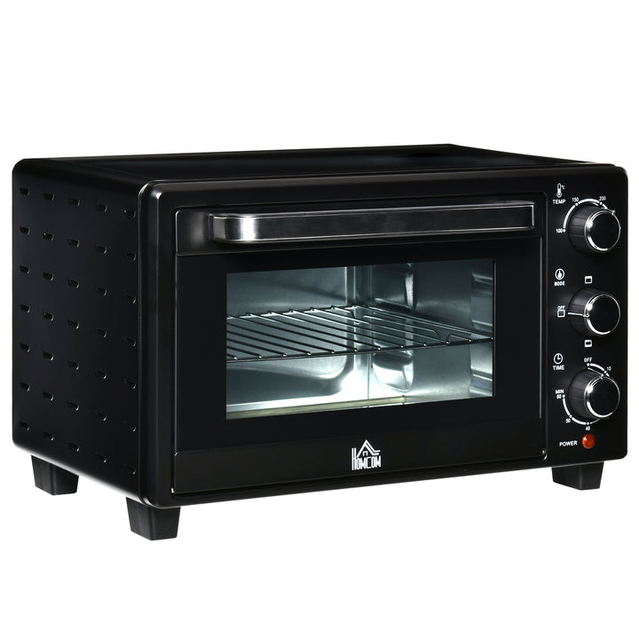 MCL 21L Mini Countertop Oven, 100°C-230°C Adjustable Temp - Black