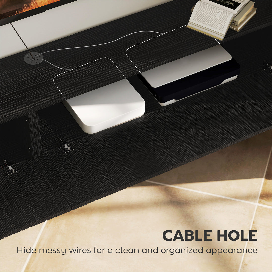 180cm Floating TV Stand, Wall Mount TV Unit with Cable Management Hole
