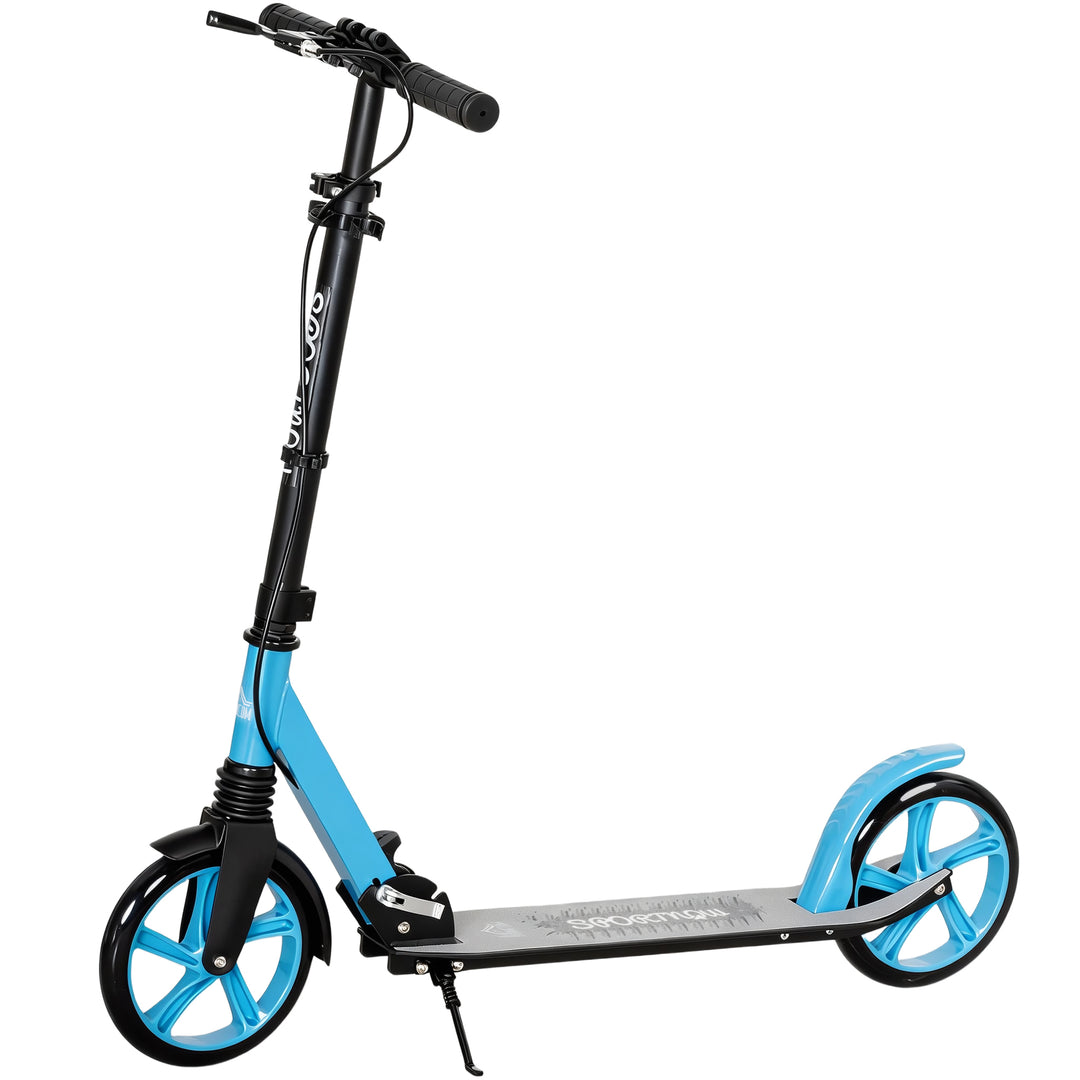 One-click Folding Kick Scooter for 14+ w/ Adjustable Handlebar, Push S