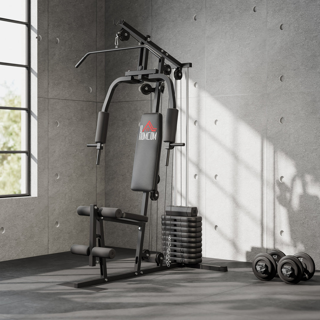 Multifunction Home Gym Machine, with 45kg Weight Stacks, for Strength Training