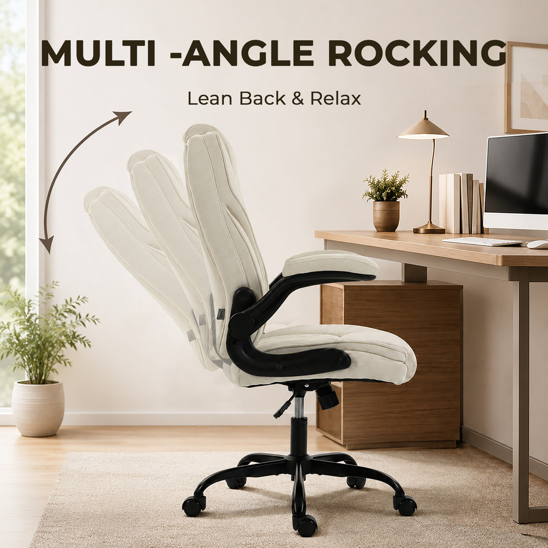 Office Chair, Ergonomic Desk Chair with Flip-up Armrest, Pocket Spring