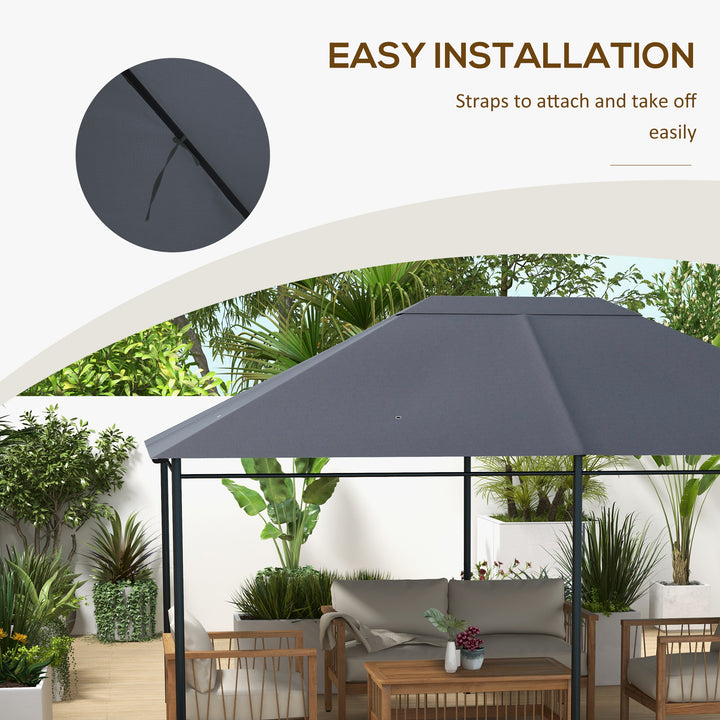Outsunny Gazebo Canopy Replacement Cover 3 x 4m, Top Cover Only, Water