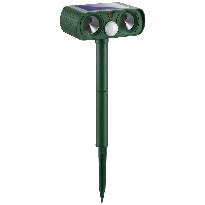 Ultrasonic Cat Repellent, PIR Motion Sensor 110°, LED Flash, Solar Cat