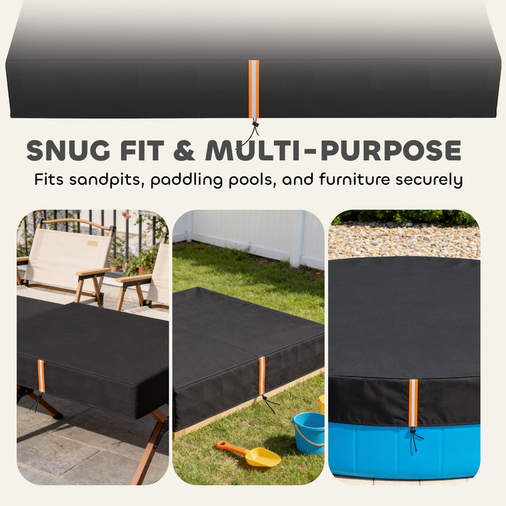 Sandbox Cover, Square Sandpit Cover Waterproof Dustproof UV Protection