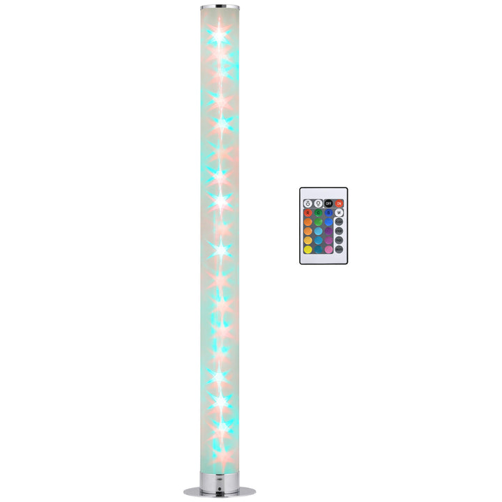 HOMCOM RGB Floor Lights with Dimmable LED, Remote, Floor Standing Lamp with 16 Colour Modes for Living Spaces & Gaming Rooms | Aosom UK