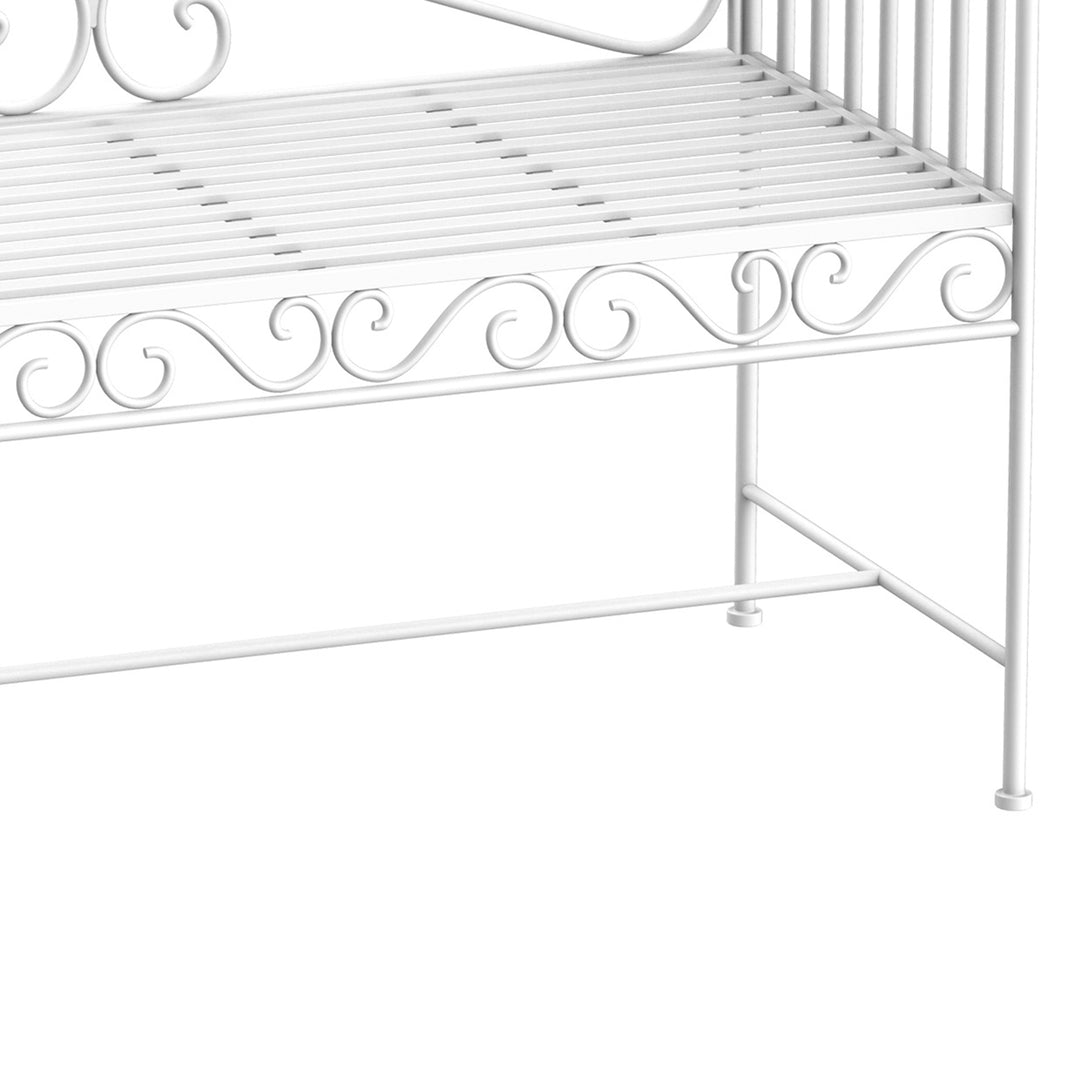 Heavy-Duty Garden Bench-White