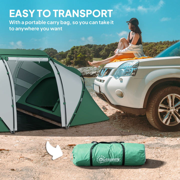 4-6 Man UV Protection Camping Tent - Green and White
