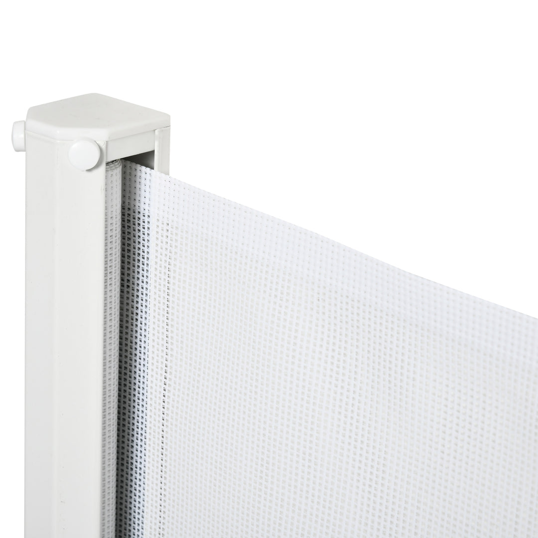 Retractable Stair Gate, Dog Pet Barrier, for Doorway, Staircase, Hallway - White