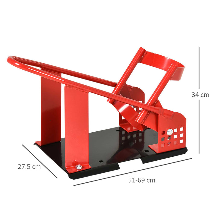 Motorcycle Wheel Chock 8-15.5 cm Metal Motorbike Holder Pre-Drilled Holes For Truck And Trailer