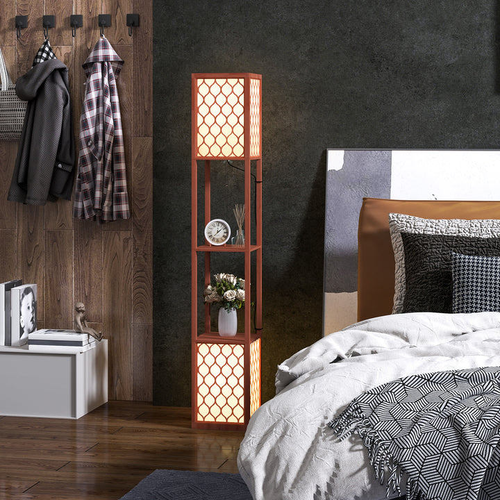 Duo Light Floor Shelves - Brown