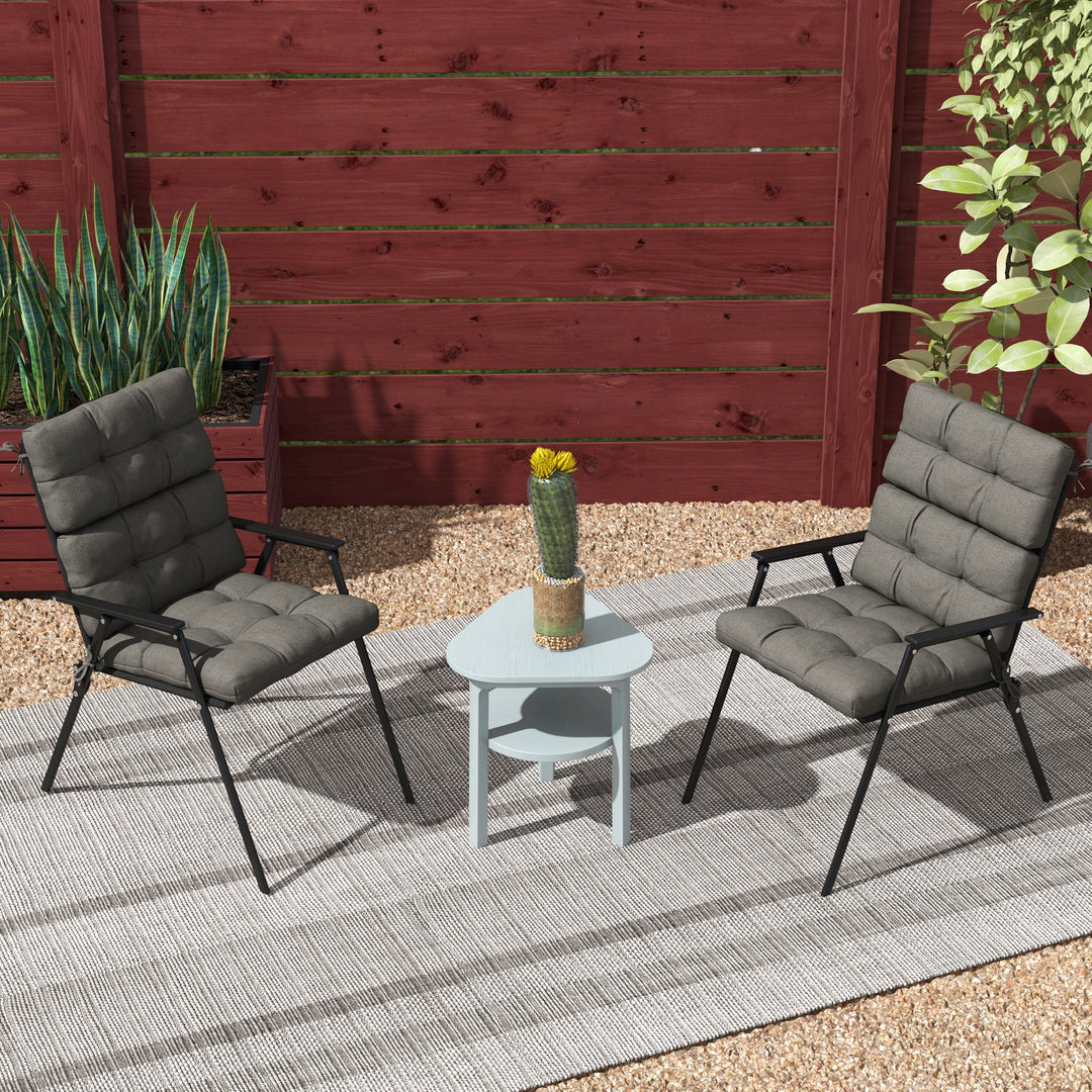 2-Piece Seat Cushion Replacement with Backrest, Garden Patio Chair Cus