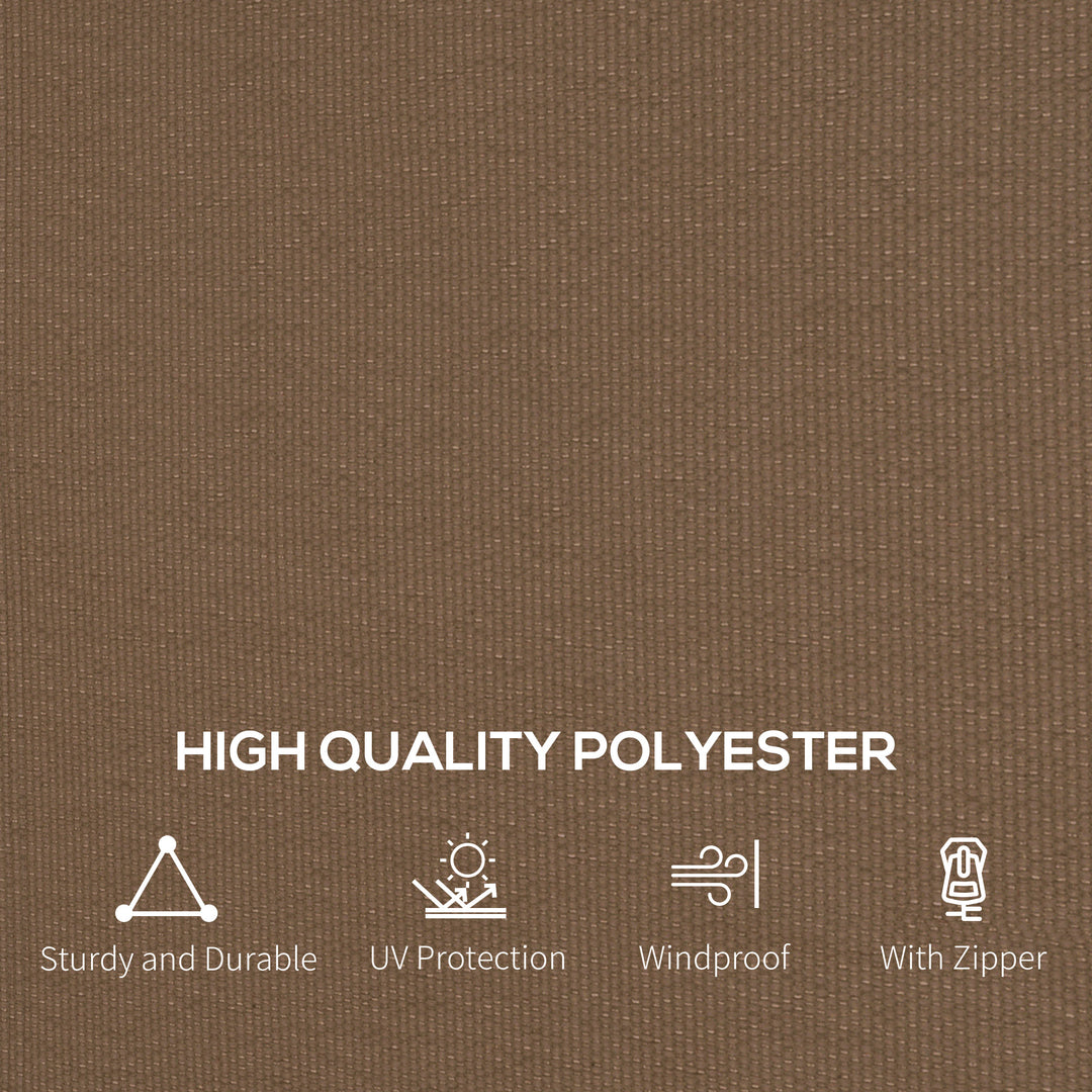 4 Pack Replacement Gazebo Curtains Privacy Panel for Most 3 x 4m Gazebo Canopy Pavillion Outdoor Shelter Sidewalls Accessories Dark Brown