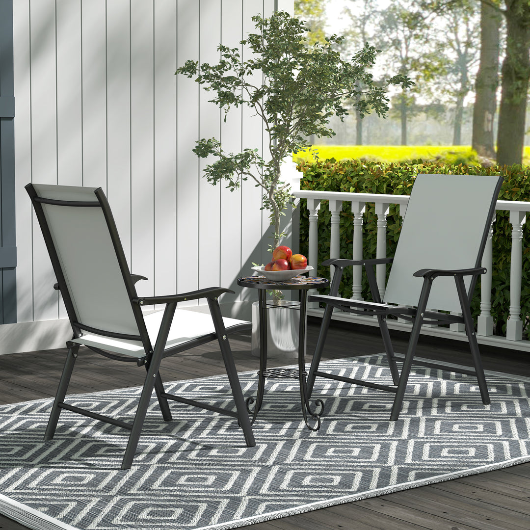 Mosaic Garden Table, 35.5 cm Round Outdoor Table with Shelf, Ceramic Tile Top, Small Garden Side Table Bistro Table End Table Plant Stand for Indoor, Patio, Balcony, Orange