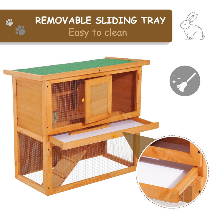 Wooden 90cm 2 Tiers Guinea Pigs Hutches
