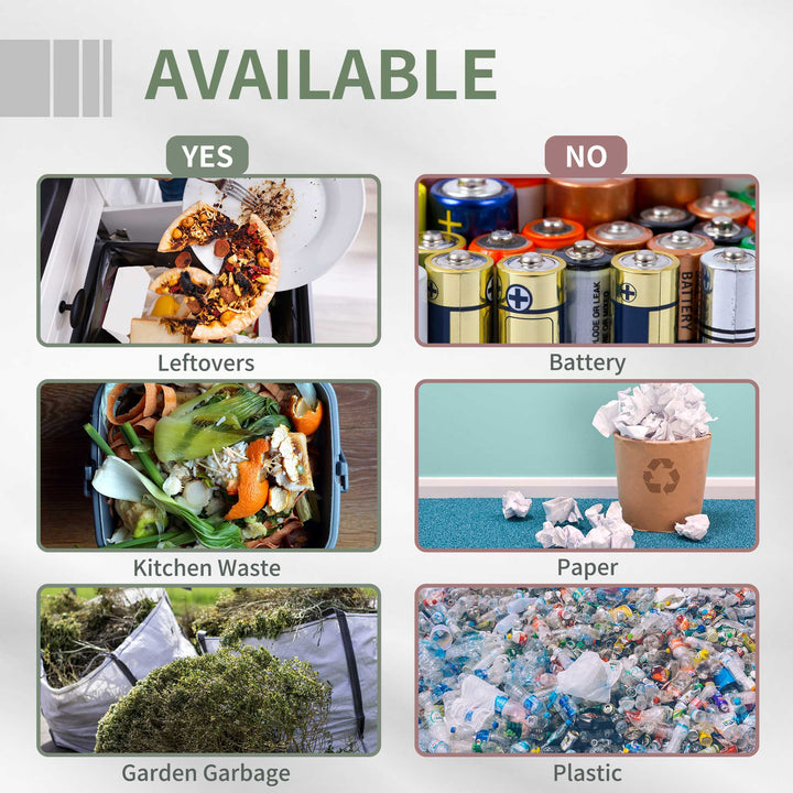 MCL 160L 360° Rotating Dual Chamber Composter - Black