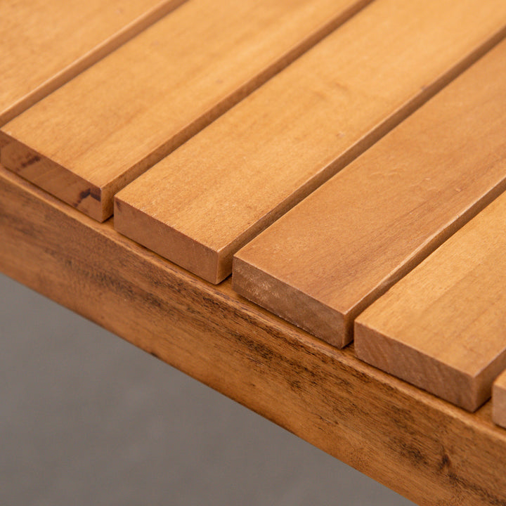 MCL 2-Seater Wooden Garden Bench Outdoor Patio Loveseat for Yard, Lawn, Porch, Natural