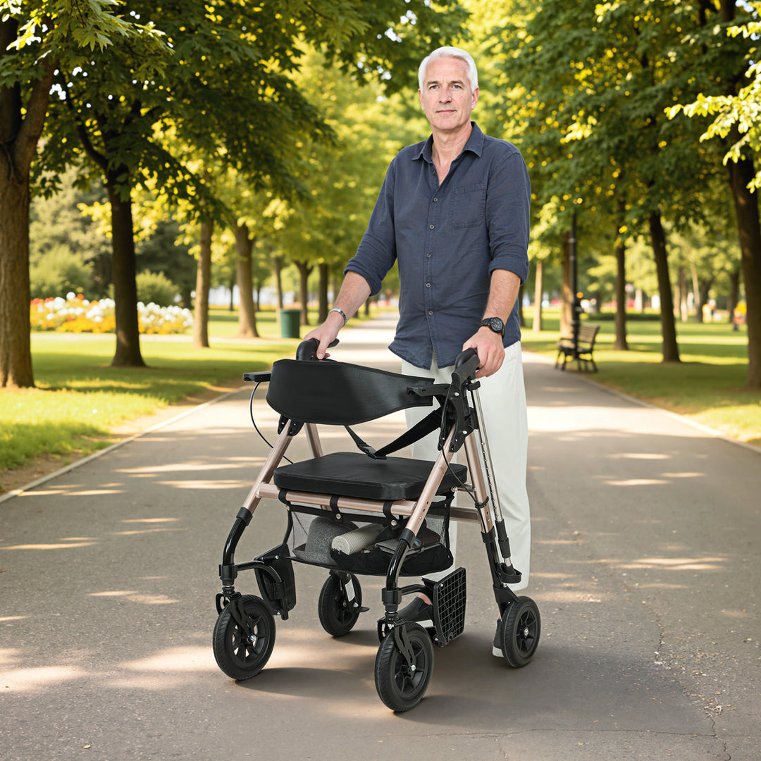 Rollator Walker Wheelchair, with Seat