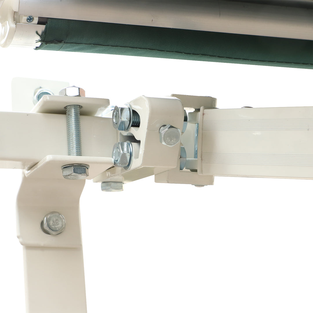 Manual Retractable Awning, 3.5x2.5 m-Green