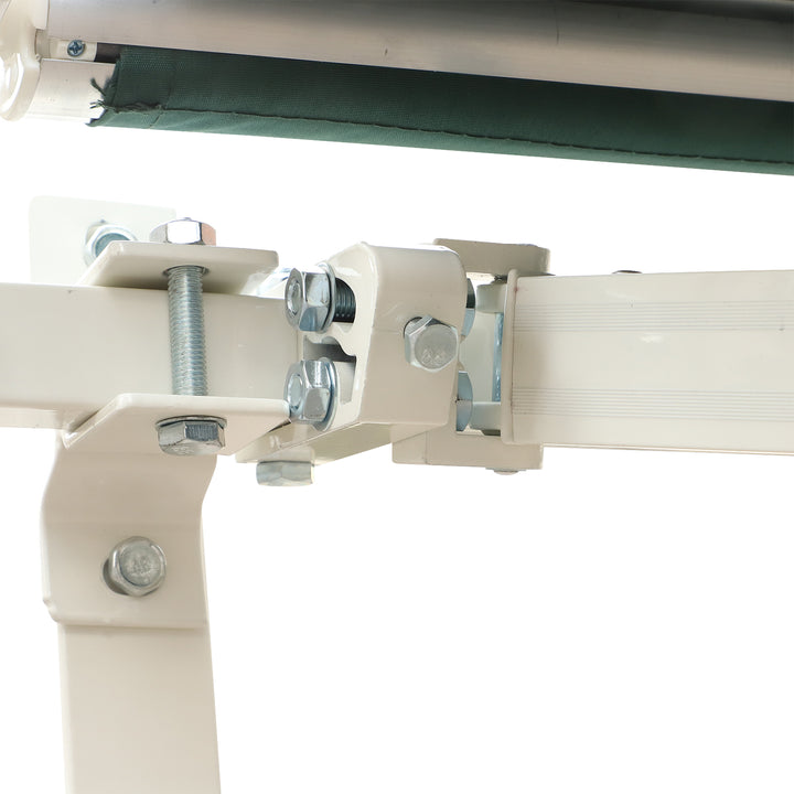 Manual Retractable Awning, 3.5x2.5 m-Green