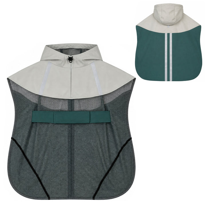 Dog Raincoat with Hood, Waterproof &amp; Breathable Rain Jacket with Leash