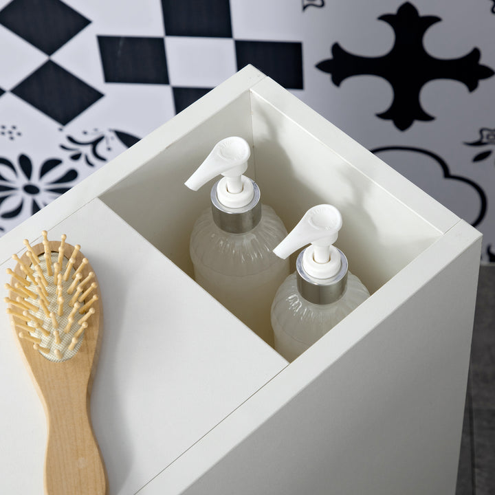 Slimline Bathroom Storage Cabinet - White